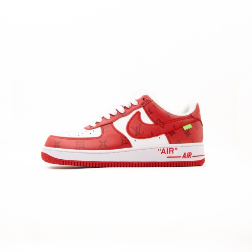 Кроссовки LV x Air Force 1 Low "White Comet Red" S10016-66
