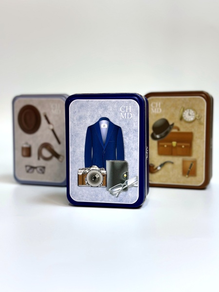 Подарочный набор носков Жестяная коробка Фотоаппарат CH6708