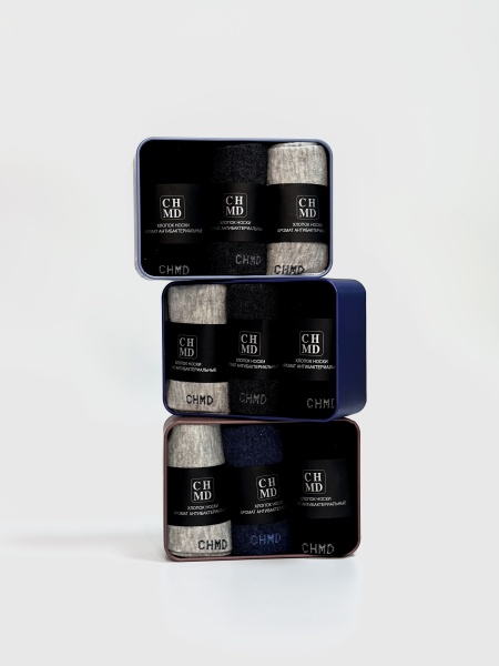 Подарочный набор носков Жестяная коробка Фотоаппарат CH6708