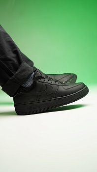 Кроссовки зимние Air Force Low Black на меху S10040-02
