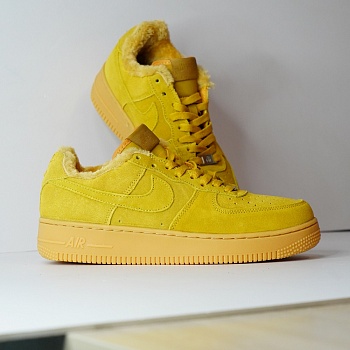 Кроссовки Air Force1 Low  Wheat на меху S10025-09